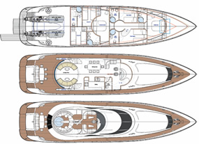 Plans of Flybridge motoryacht