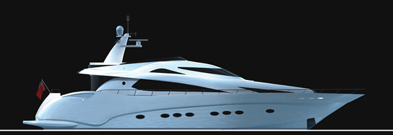 Flybridge motoryacht